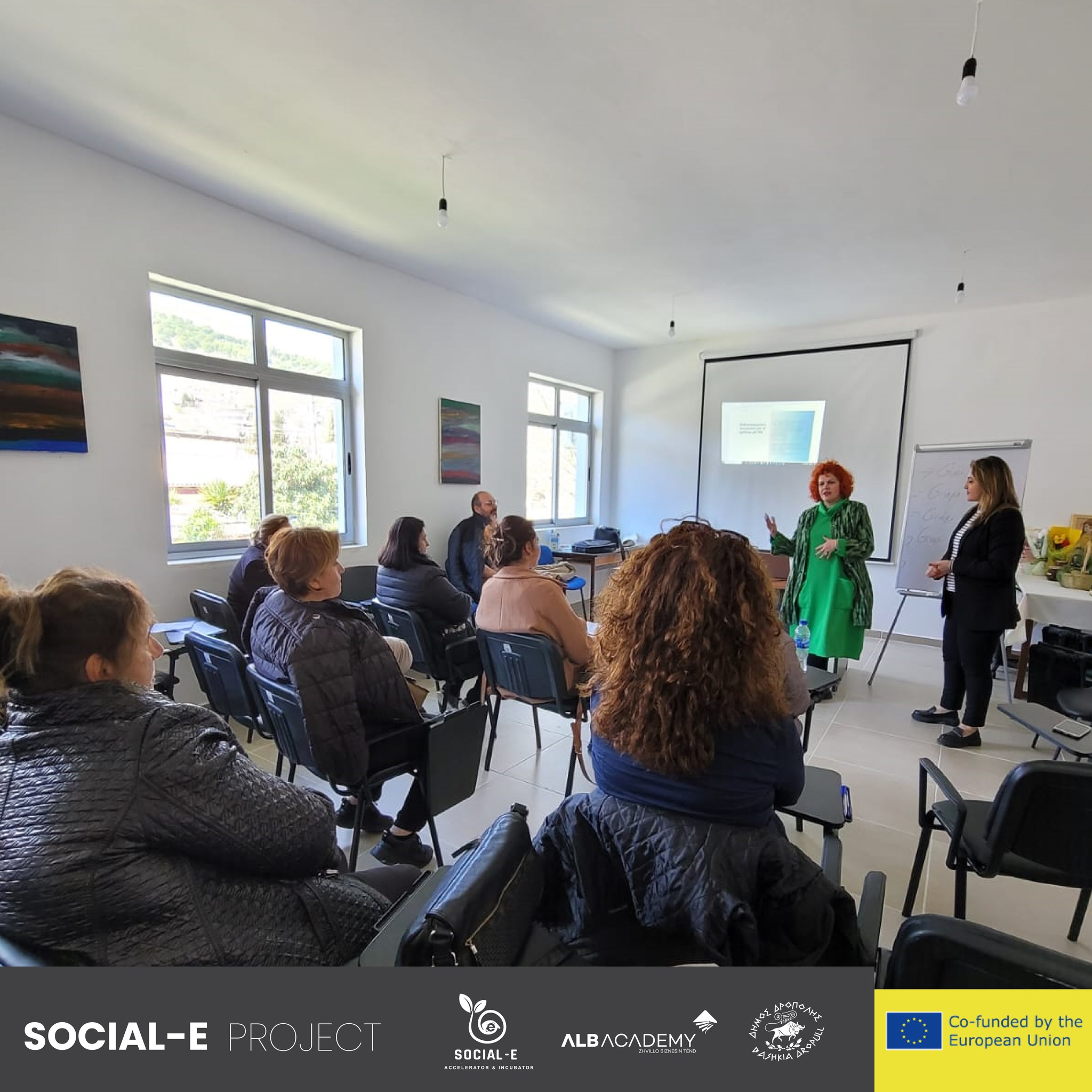 Participating businesses in the Social – E project in Dropull Municipality were introduced to the success story of @olsapula