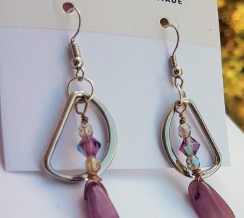 “Purple tear” earrings Made with Amethyst stones